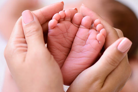 Average size of 2025 newborn feet